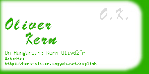 oliver kern business card